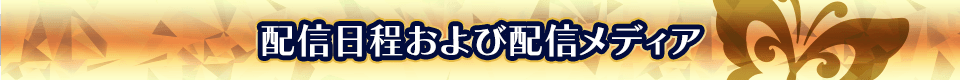 配信日程および配信メディア